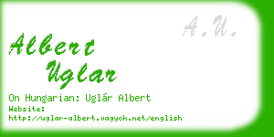 albert uglar business card